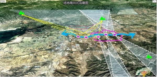 图2 北京世园会山水视轴分析图